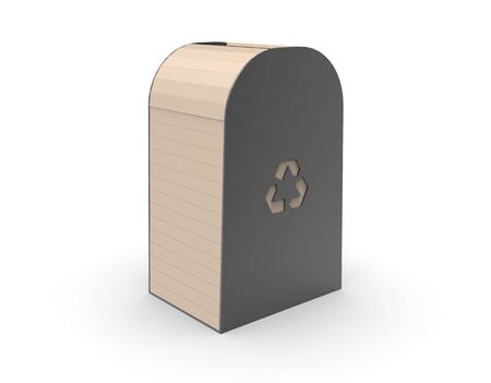 3d image of Urn with bio simbolの写真素材