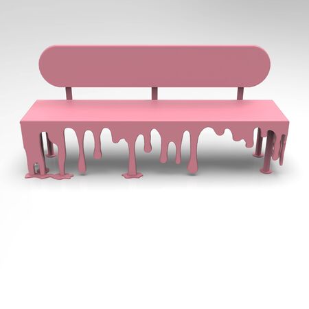 3d image of Bench with paint drops v3の写真素材