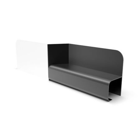 3d image of Double Bench white black v1の写真素材