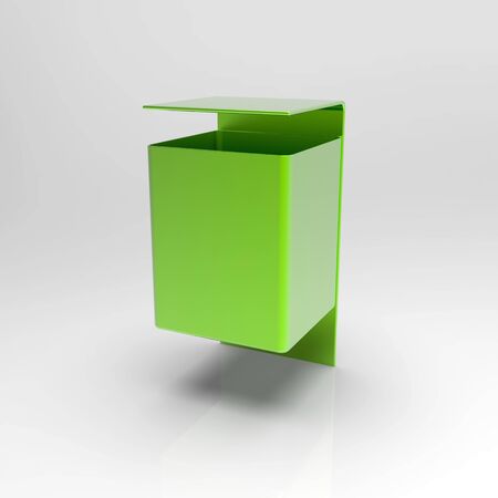 3d image of Metal rectangular streetの写真素材