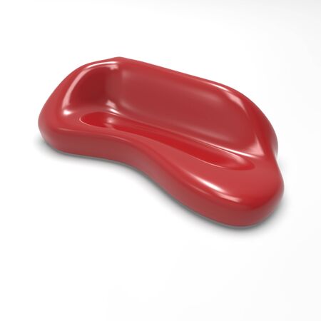 3d image of Bench Red corner inflated sofaの写真素材