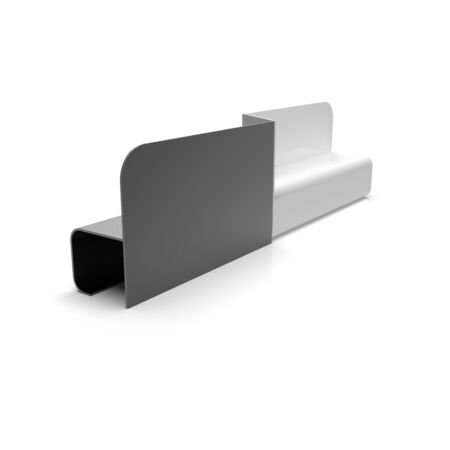 3d image of Double Bench white blackの写真素材