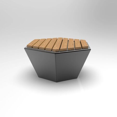 3d image of Oktagon little benchの写真素材