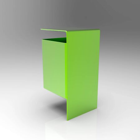 3d image of Metal rectangular street urn 2 v6の写真素材
