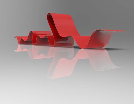 3d image of Bench Figure leaf snake v6の写真素材