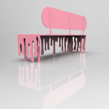 3d image of Bench with paint drops v5の写真素材
