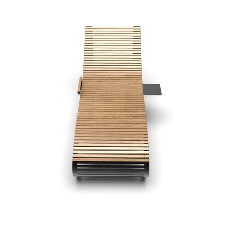 3d image of Sunbed metal perforated with slats v4の写真素材