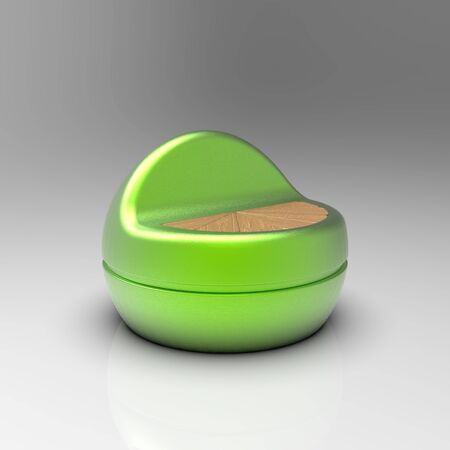 3d image of Small bench truncated ballの写真素材