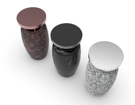 3d image of Urn around with coverの写真素材