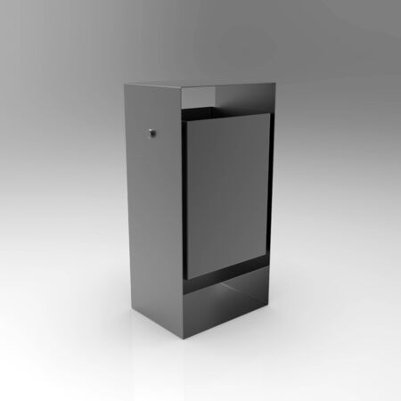 3d image of Mechanical square urnの写真素材