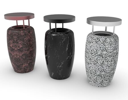 3d image of Urn around with coverの写真素材