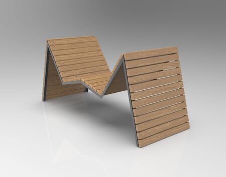 3d image of Bench Colwyn Bay Three v1の写真素材