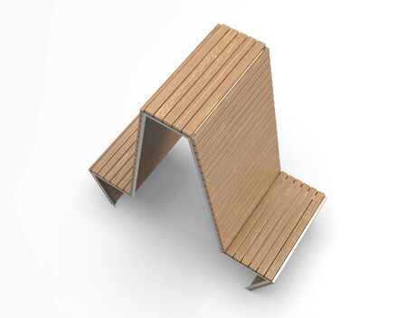 3d image of Bench Colwyn Bay Four v4の写真素材