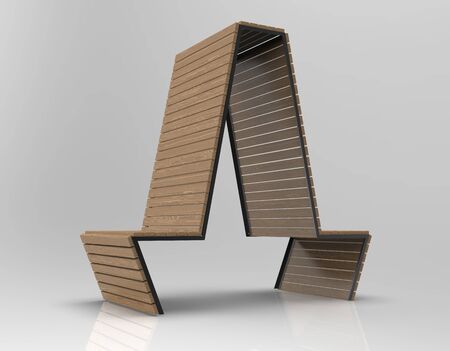 3d image of Bench Colwyn Bay Fourの写真素材