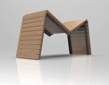 3d image of Bench Colwyn Bay Six v2の写真素材