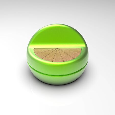 3d image of Small bench truncated ballの写真素材