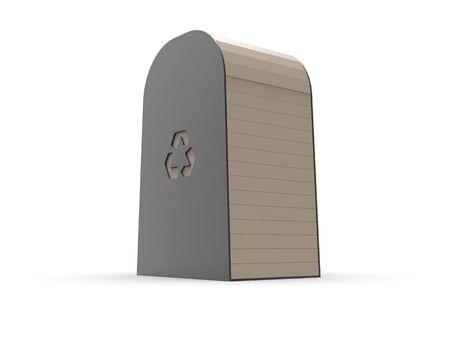 3d image of Urn with bio simbol v1の写真素材