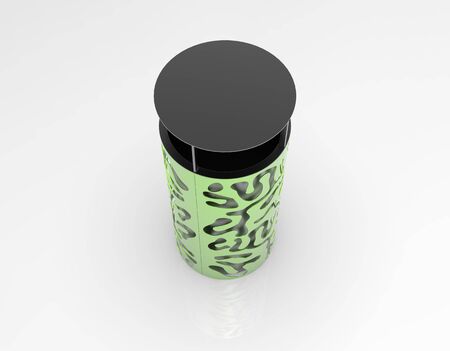 3d image of Urn perforated on sheet metalの写真素材