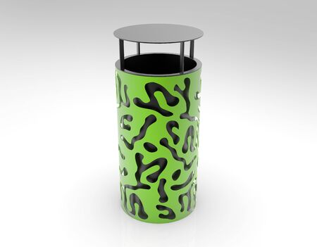 3d image of Urn perforated on sheet metalの写真素材