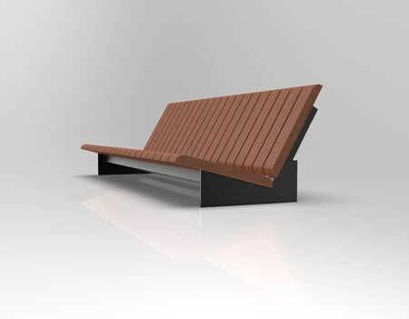 3D render of park and urban benches on a light background. Use these photos in your advertising campaigns to attract a lot of interest.の写真素材