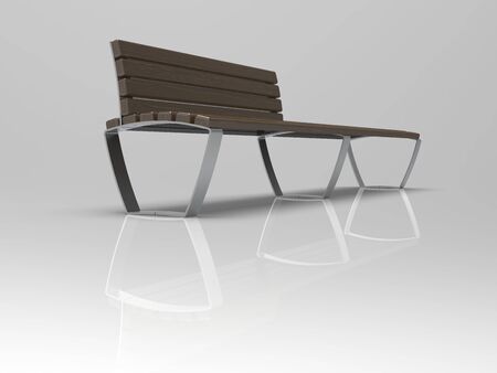 3D render of park and urban benches on a light background. Use these photos in your advertising campaigns to attract a lot of interest.の写真素材