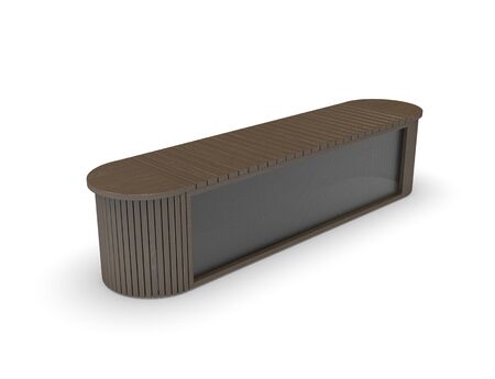 3D render of park and urban benches on a light background. Use these photos in your advertising campaigns to attract a lot of interest.の写真素材