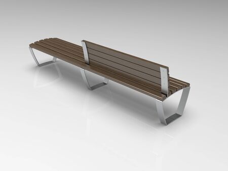 3D render of park and urban benches on a light background. Use these photos in your advertising campaigns to attract a lot of interest.の写真素材