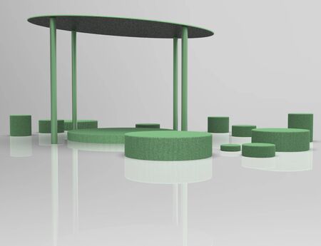 3d image of Large round canopyの写真素材