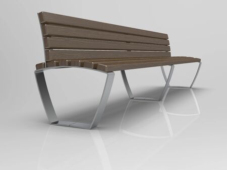 3D render of park and urban benches on a light background. Use these photos in your advertising campaigns to attract a lot of interest.の写真素材