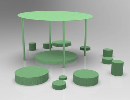 3d image of Large round canopyの写真素材