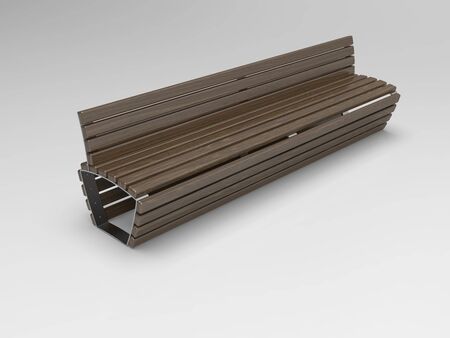 3D render of park and urban benches on a light background. Use these photos in your advertising campaigns to attract a lot of interest.の写真素材