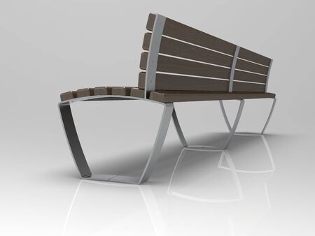 3D render of park and urban benches on a light background. Use these photos in your advertising campaigns to attract a lot of interest.の写真素材