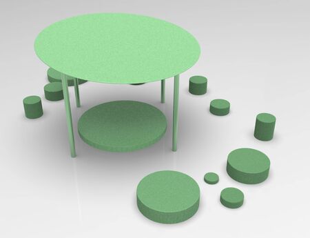 3d image of Large round canopyの写真素材