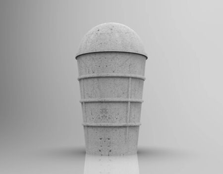 3d image close up of plastic postament on a light background. Use these photos in your advertising campaigns to attract a lot of attention.の写真素材
