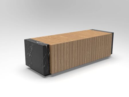 3d image of The bench is rectangular with recesses 00002.jpgの写真素材