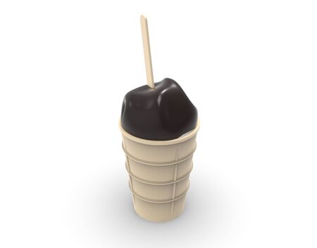 3d image of Pedestal ice cream in a Cup 002の写真素材