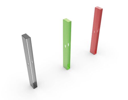 3d image of Bicycle Parking a column with a slot 00002.jpgの写真素材
