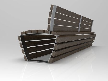 3d image of lBench Campus Big Line B 00004.jpgの写真素材