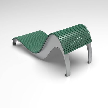 3d image of Park green chaise longueの写真素材