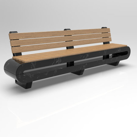 3d image of Marble bench futuristic design 00001