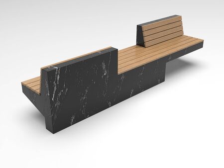 3d image of Double bench for parks and squares 00001の写真素材