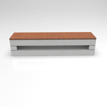 3d image of bench is a Puzzle with backlightの写真素材