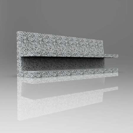 3d image of marble bench Unfinished Fourの写真素材