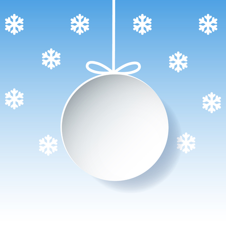 The Christmas ball with snowflakes background illustrationのイラスト素材