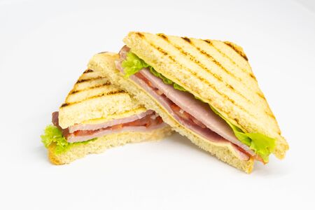 Sandwich isolated on white backgroundの写真素材