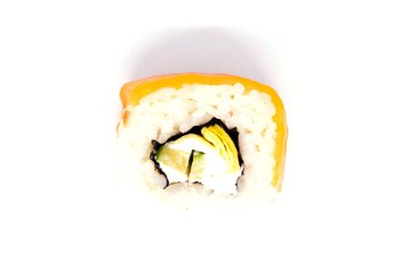 Role Philadelphia isolated on a black background. Top viewsの写真素材