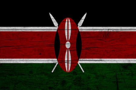Flag of Kenya Wooden texture of the flag of Kenya.の写真素材