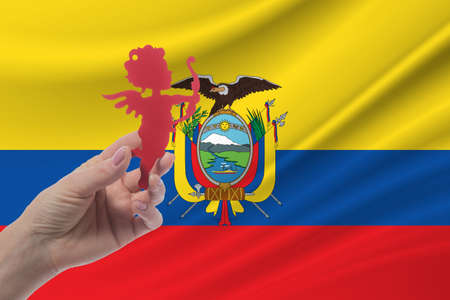 Valentine's Day in Ecuador Relations in Ecuador Celebrating International Valentine's day.の写真素材