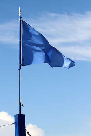 Blue volleyball flagの写真素材
