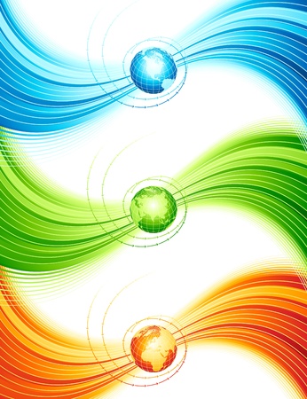 Abstract design with globe. Vector illustration.のイラスト素材
